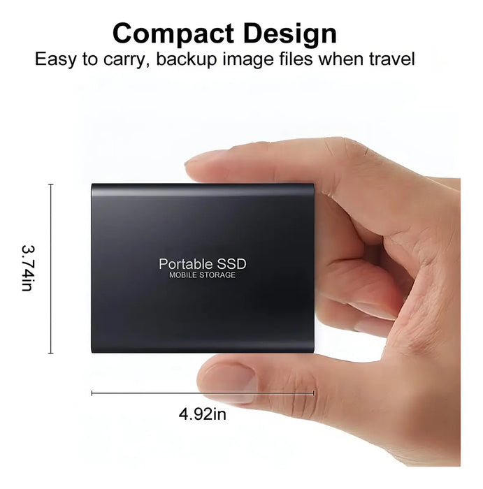 Externo Disco Duro Ssd 2tb 2000gb Sólido Mini Portátil Vrcow GRADO B