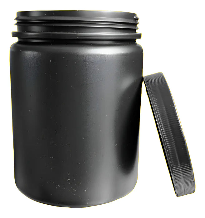 ENVASE 1500 ML PEAD PLÁSTICO CON TAPA (72 PIEZAS) NEGRO GRADO B