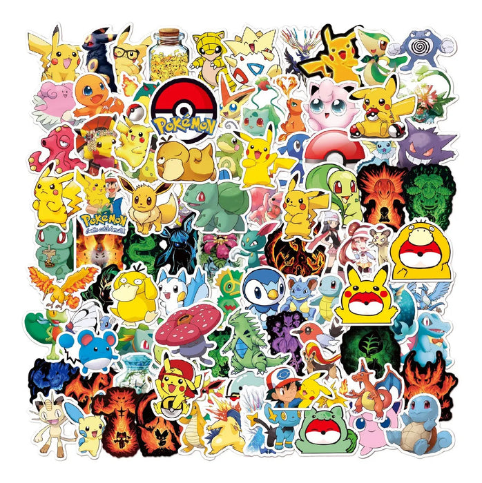 100 Stickers Pokemon impermeables pegatinas pvc calcomanias