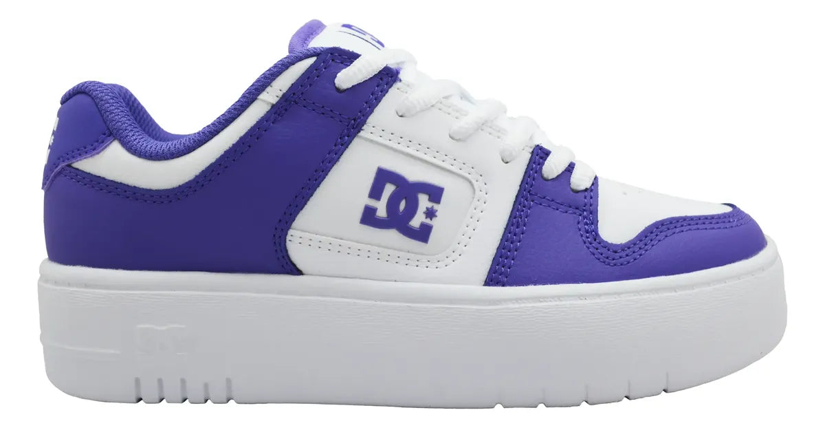 Tenis Estilo DC Manteca 4 Platform | Modelo ADJS100156 | Color Grape/White | Talla 22 CM | Grado B ✨