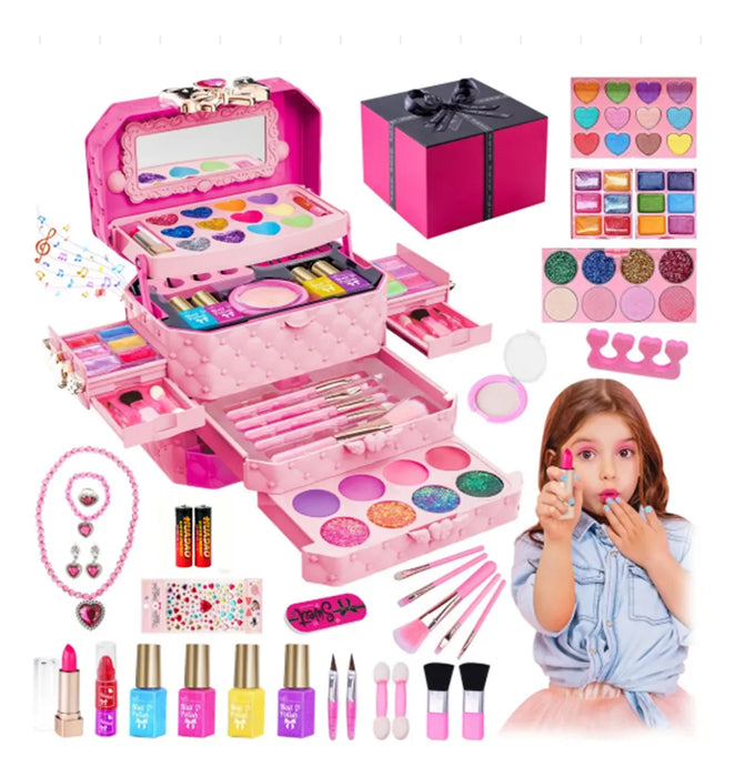 Set Maquillaje Para Niñas Lavable No Toxico Cosmético 71pcs