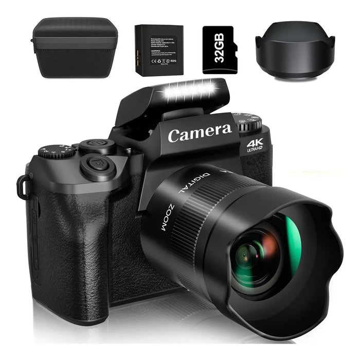 CÁMARA DIGITAL 4K 64MP TÁCTIL WIFI DOBLE LENTE 16X GRADO A