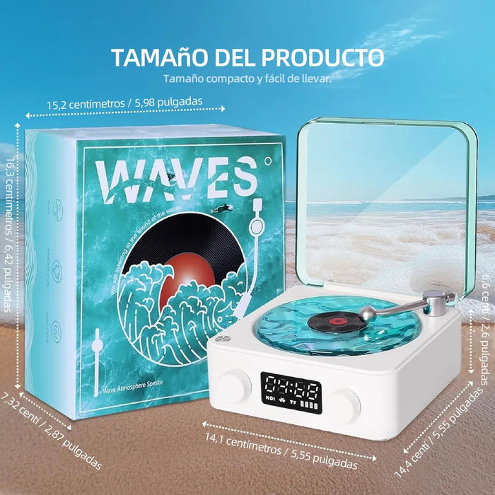 Altavoz Retro De Vinilo Con Reproductor De Discos Waves Ligh GRADO B