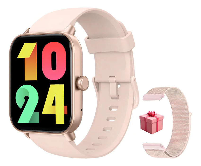 SMARTWATCH RELOJ INTELIGENTE MIRACORUN ROSA 1.8 CON LLAMADAS BLUETOOTH + NOTIFICACIONES, ALEXA INTEGRADA, 100 MODOS DEPORTIVOS, GRADO A