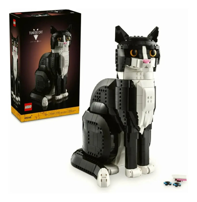 LEGO® IDEAS GATO BICOLOR MODELO ARTICULADO Y PERSONALIZABLE MODELO COLECCIONABLE, SET DE CONSTRUCCIÓN PARA ADULTOS, IDEA DE REGALO PARA AMANTES DE LOS ANIMALES 21349 GRADO B