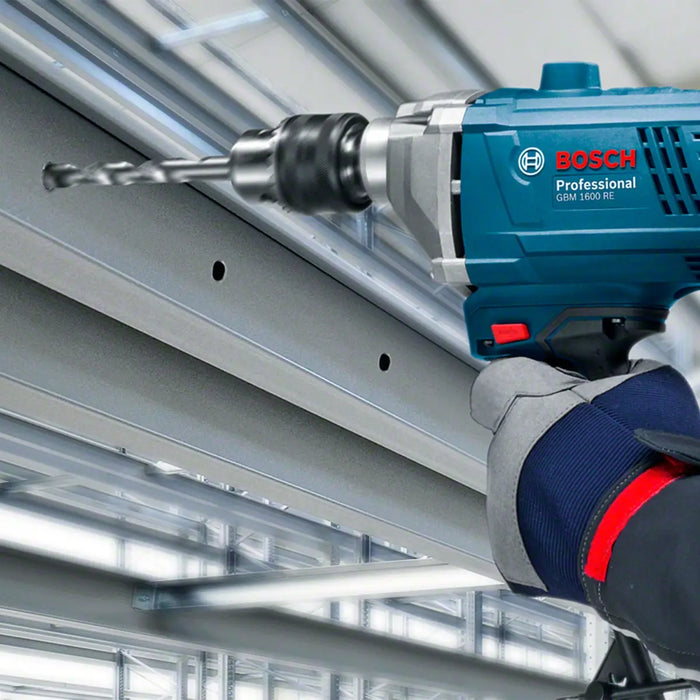 TALADRO REVERSIBLE BOSCH GBM 1600 RE 850W 127V COLOR AZUL FRECUENCIA 0 630 1 GRADO A