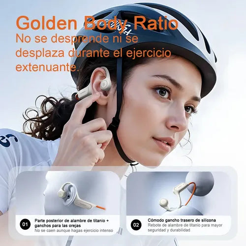 AUDÍFONOS CONDUCCIÓN Ã?SEA XUNDD B010 BLUETOOTH IP68 NATACION NARANJA / 32GB SD