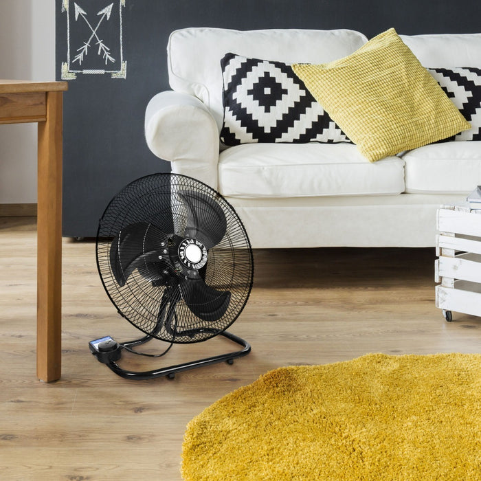 VENTILADOR 18 PULGADAS NEGRO PEDESTAL, PISO, PARED 3 EN 1
