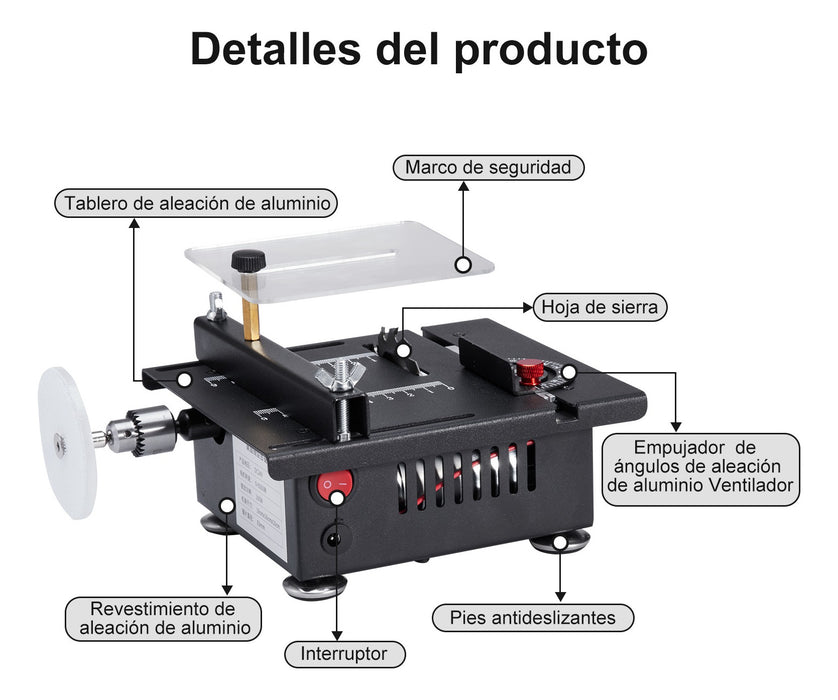 Mini Sierra Eléctrica De Banco Multifuncional De 100w GRADO B