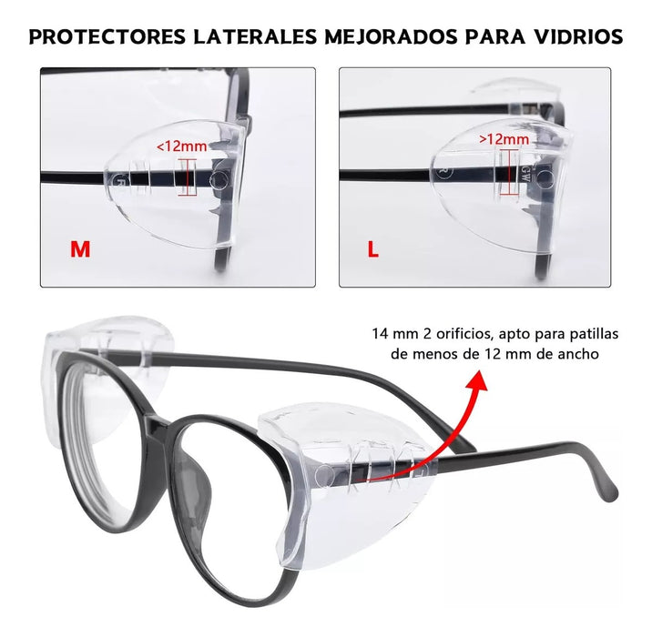 10 pcs protectores antideslizantes laterales de gafas de ojo
