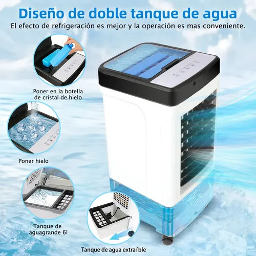 Enfriador De Aire Portátil 3 En 1 Con Potente Aire Frío - TiendaKomet México