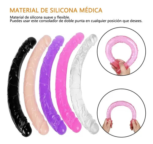 Consolador Doble Dildo Penetracion anal vaginal lesbiana Grado A