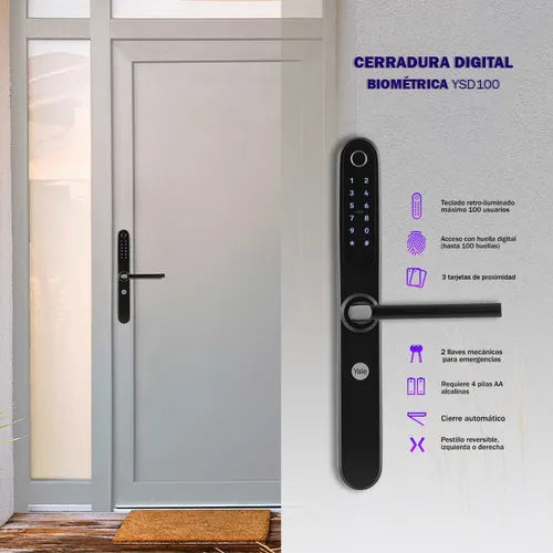 Kit Cerradura Eléctrica Yale Ysd100 2885 Perfil Aluminio