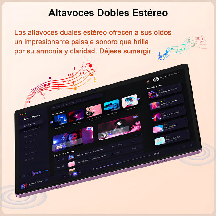 Tableta Dghrti Tab30 10.1 22gb Ram 128gb Rom, Tf/1tb, 2.4g+5g Wifi Octa-core 2.0 Ghz 8000mah Widevine L1 Bt5.0 Con Funda Mouse Teclado Y Camara Dual, Face Id-negro GRADO B