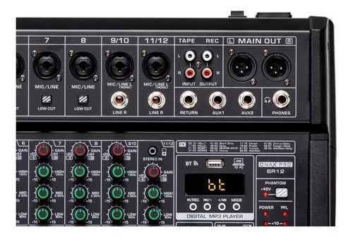 Onax Pro Sr12 Consola Mezcladora De Audio Usb 99 Effects Eq GRADO A