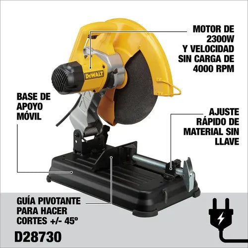 Cortadora De Metal/sierra 14'' 355mm 2300w D28730-b3 Dewalt 127v Grado B