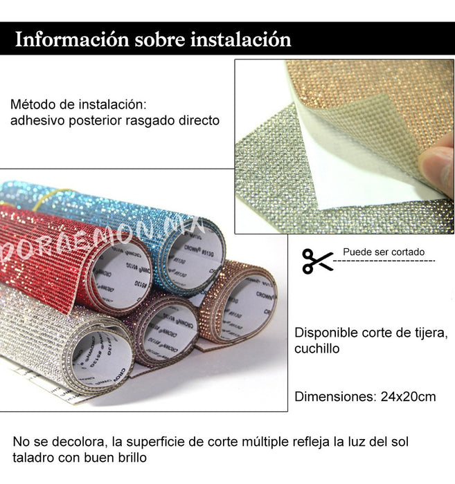 calcomanias autos bicicletas decorativas pedreria stickers3254