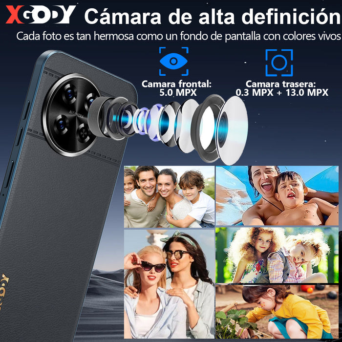 Smartphone Xgody V80h, Doble Sim, Negro, Memoria Interna De 6 Gb, 128 Gb De Ram, 4g/lte, Mediatek Mt6739, Pantalla De 6,52 Pulgadas, Android 10, Juegos, Resistente. GRADO B
