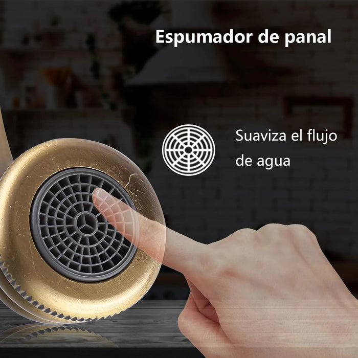 GRIFO LLAVE BANO MEZCLADORA MONOMANDO LATÓN ANTIGUO GRADO A