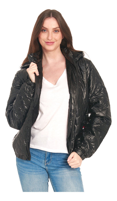 Chamarra Moderna Unisex Colección Invierno Thats Hot 2 NEGRO METALICO