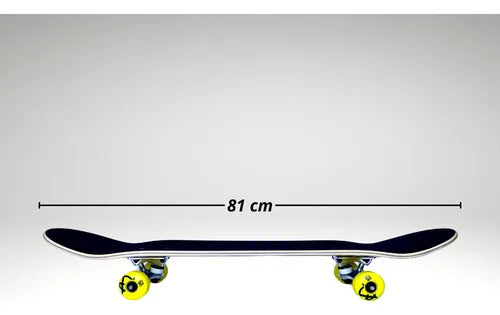 Patineta Profesional Musa Abeja Ruedas Negras Maple Canadiense 7 Capas Skateboard Completo Abec-7 Para Trucos Y Skatepark 33 X8 Trucks De Aluminio Lija Incluida Para Skaters Cualquier Nivel 1 GRADO B