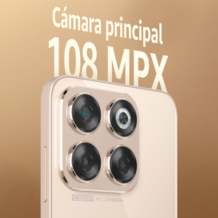 Zte Smartphone Axon 70 Dorado 6.7 120hz, Camara 108mp Y 256gb+16gb Ram(6gb+10gb Dimamica), BaterÃ­a 5000mah Carga RÃ¡pida, Android 14 Dorado GRADO B