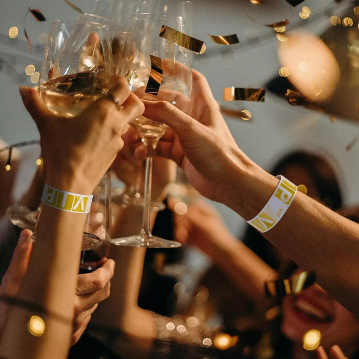 PULSERAS VIP DE PAPEL PARA EVENTOS