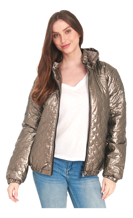 Chamarra Moderna Unisex Colección Invierno Thats Hot 2 DORADO OBSCURO METALICO