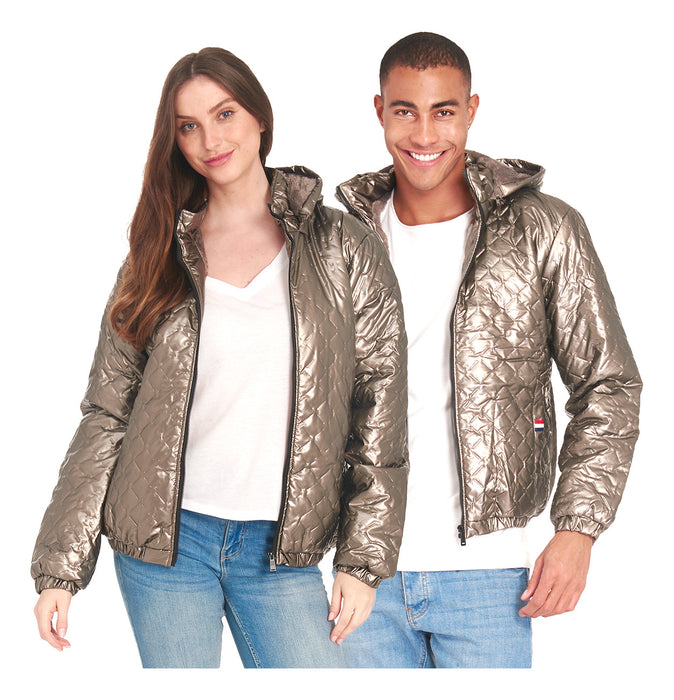 Chamarra Moderna Unisex Colección Invierno Thats Hot 2 DORADO OBSCURO METALICO