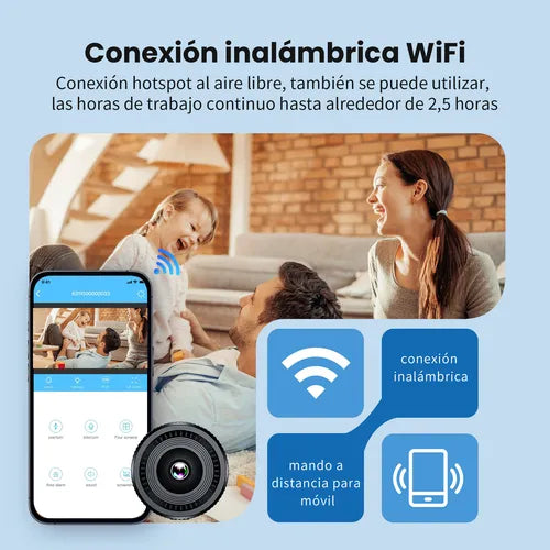 Mini Cámara Espía Wi-Fi 1080p HD: Vigilancia Discreta y Segura GRADO A