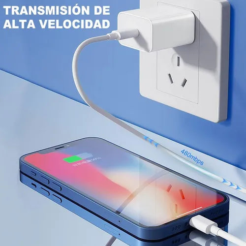Cable De Carga RÃ¡pida Tipo C Para iPhone 11 12 13 14 iPad 2m 10225