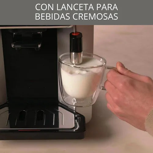Cafetera De Espresso Automática Sensation, Krups, Ea910emx Negro/plata GRADO A