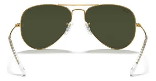 lentes de sol ray - ban aviator estilo clasico unisex color de la lente verde color del armazón dorado diseño protección uv 6898 GRADO A