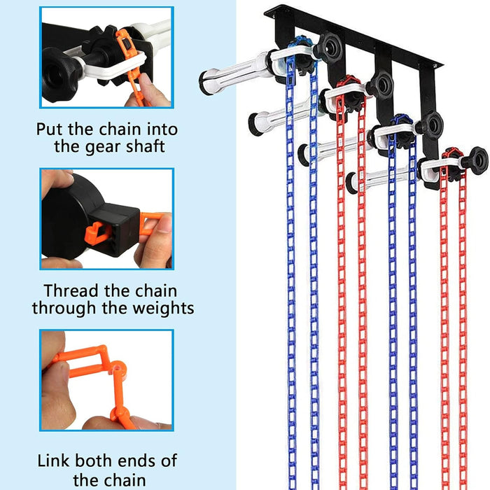 SISTEMA DE SOPORTE DE 6 RODILLOS PARA MONTAJE EN PARED FONDO GRADO A