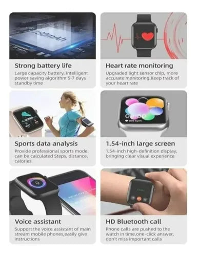Smartwatch T500 Plus Reloj Llamadas Bluetooth Hombre Mujer