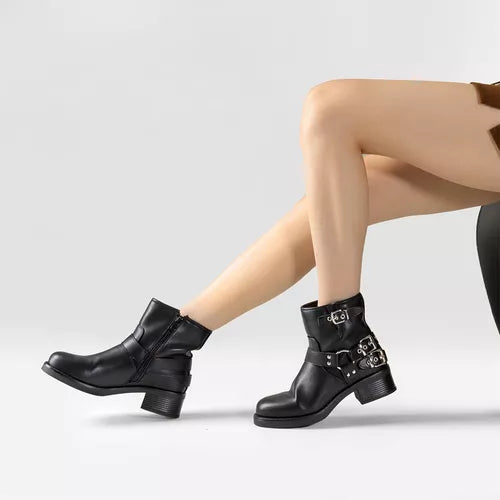 weide botas punk martin mujer botines moteras de moda ãšnico TALLA 24.5 MX