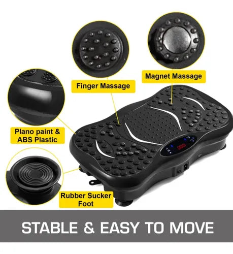 Plataforma Vibratoria Para Adelgazar Con Bandas Máquina Entrenamiento En Casa, Con Altavoz Bluetooth GRADO B