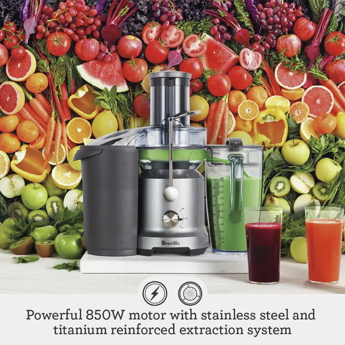 EXTRACTOR DE JUGOS BREVILLE THE JUICE FOUNTAIN COLD GRIS GRADO B
