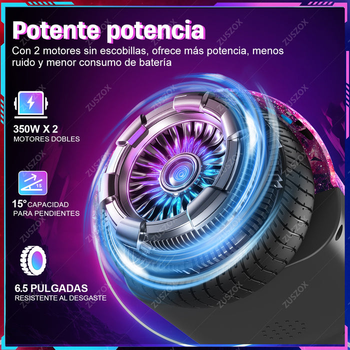 HOVERBOARD SKATE ELÉCTRICO PATINETE CON BLUETOOH Y LUZ LED GRADO B