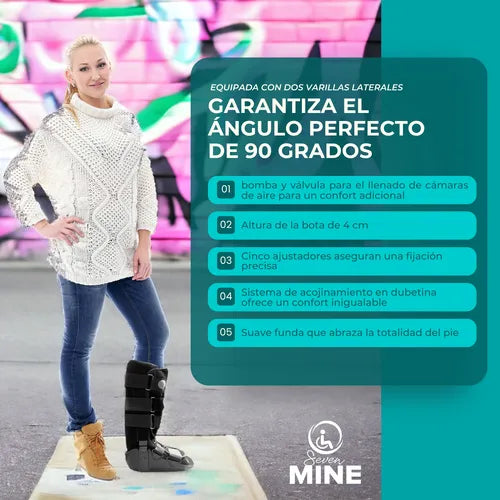Bota Walker Larga Neumática BW 7704 – Soporte y Recuperación Óptima GRADO B