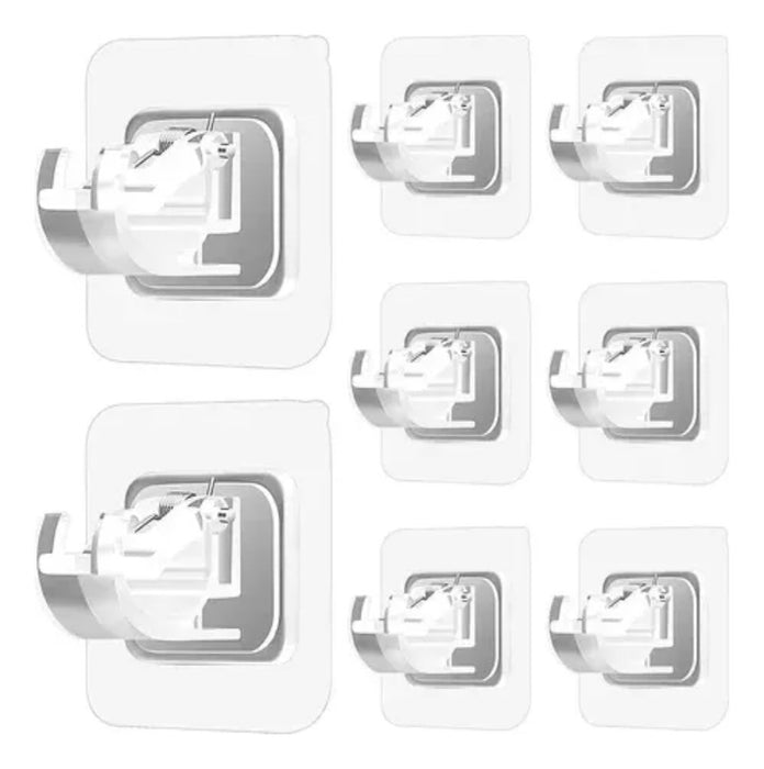 2pcs Soportes Barra Cortina Adhesivos Cortinas Sin Taladro 3586