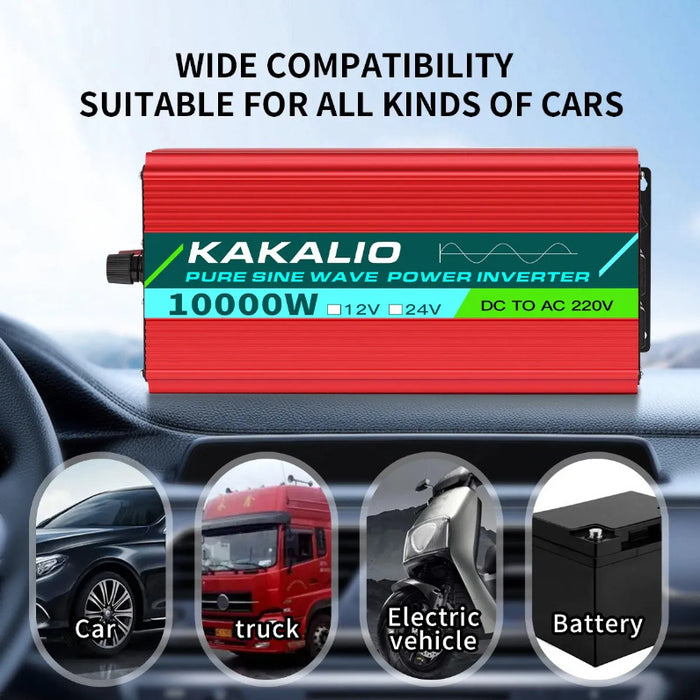 INVERSOR DE ONDA SINUSOIDAL PURA 12V/110V 10000W PARA COCHES GRADO B