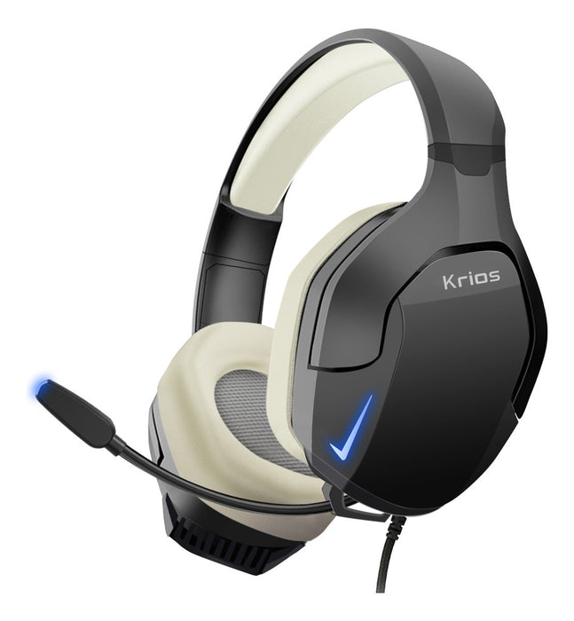 Audífonos Gamer Para Xbox Pc Ps4 Krios K10 Con Microfono Y Led Rgb Color Negro