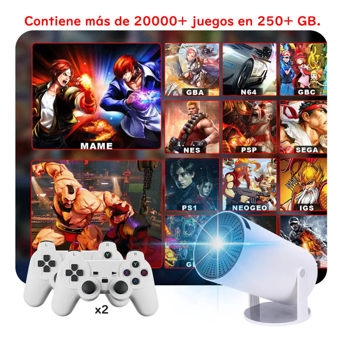 PROYECTOR WIFI PORTATIL MINI SMAR 4K PROYECTOR PARA JUEGOS BLANCO GRADO B
