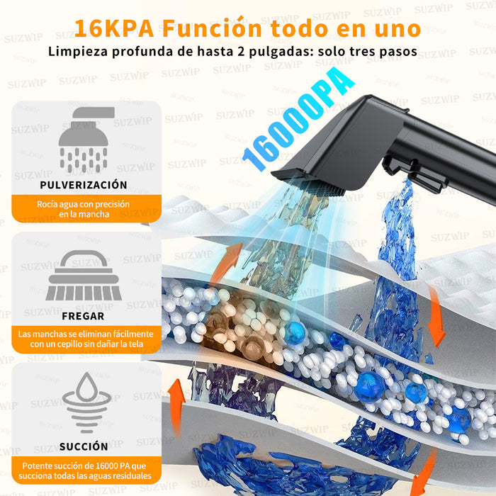 Aspiradora Para Limpiar Alfombras Y Manchas 1.8l+1.3l 16kpa GRADO B
