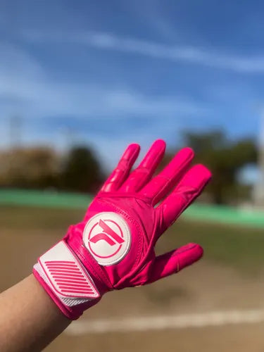GUANTELETAS DE BATEO BEISBOL FELTER ROSAS GUANTES ADULTO COLOR ROSA CHICLE TALLA S GRADO B