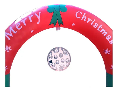 Arco Inflable Navideño Entrada Santa Muñeco Nieve Pvc 240cm