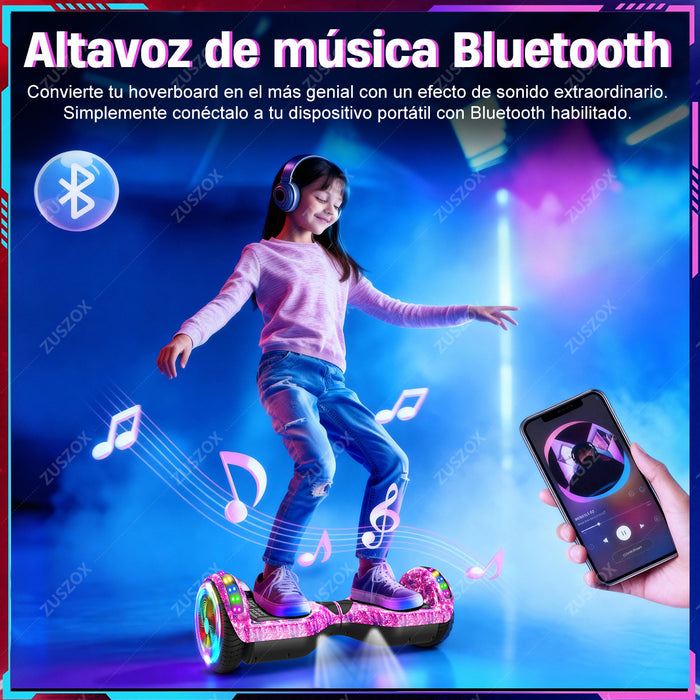 HOVERBOARD SKATE ELÉCTRICO PATINETE CON BLUETOOH Y LUZ LED GRADO B