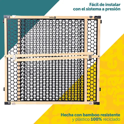 Puerta De Seguridad GA0350600 Para Bebé o Mascota Bamboo Safety 1st GRADO A