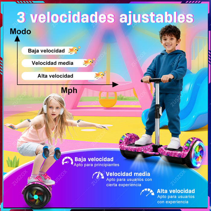 HOVERBOARD SKATE ELÉCTRICO PATINETE CON BLUETOOH Y LUZ LED GRADO B